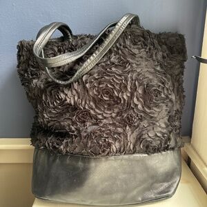 DKNY soft leather rosette large tote
